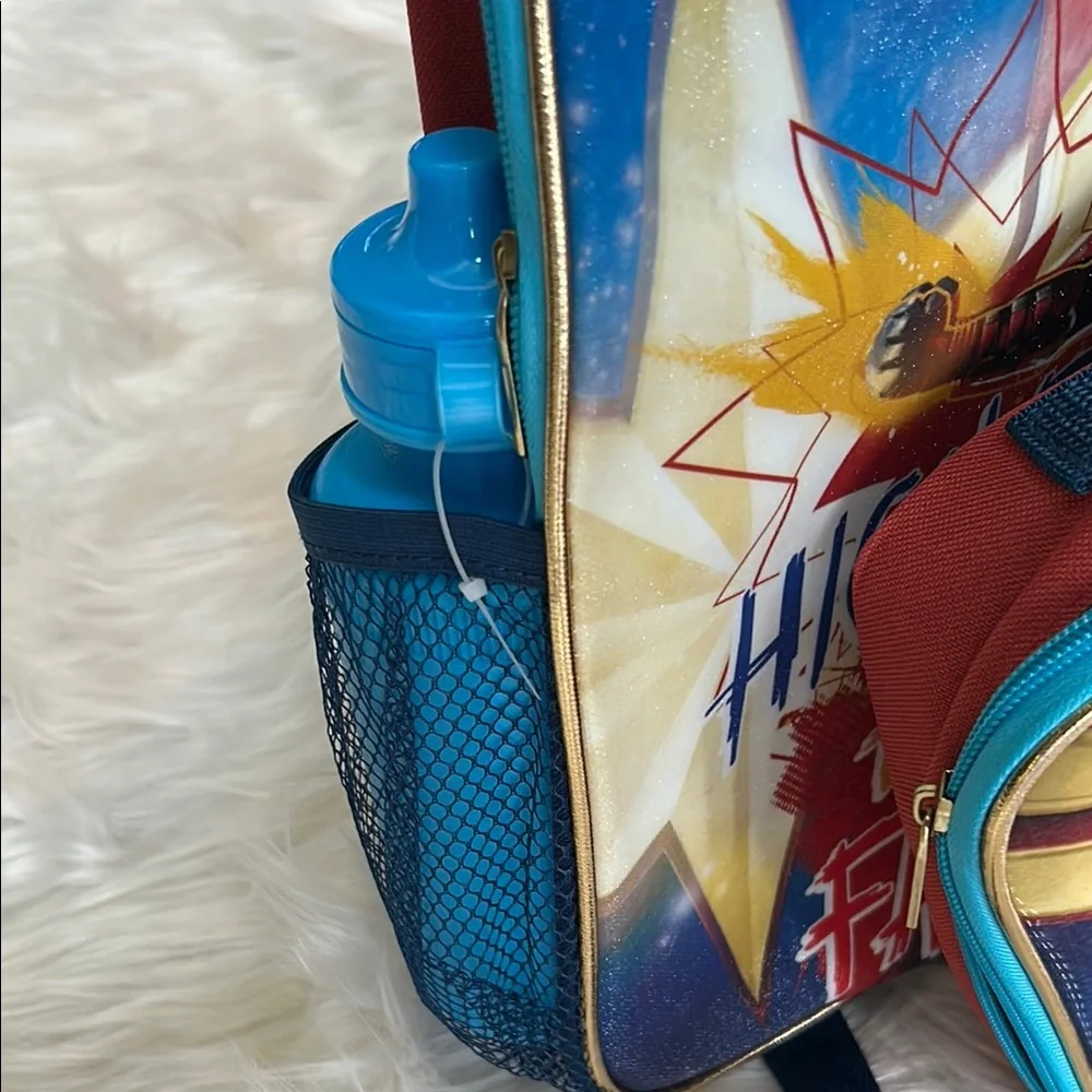 Marvel Kids Backpack and Lunchbox Set in Blue, Red, Gold